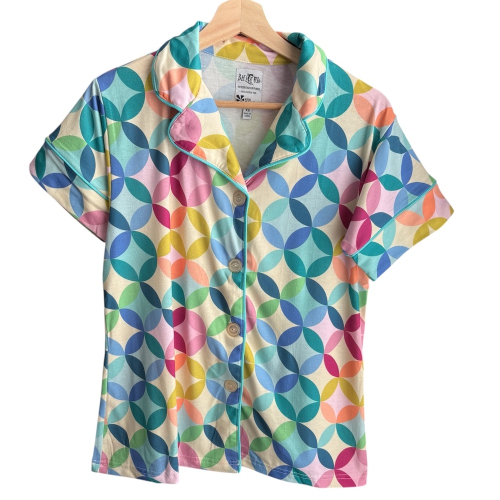 BedHead x Erin Condren Women's Short Sleeve Pajamas Size XS Multicolor Lounge